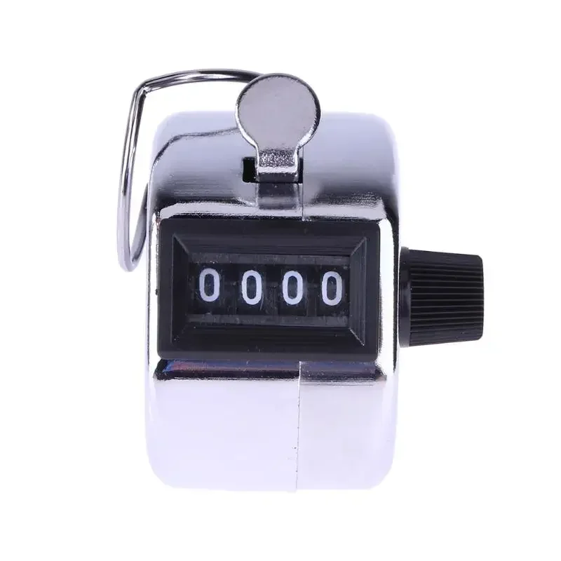Clicker 4 Digit Number Counters Plastic Shell Hand Finger Display Manual Counting Tally Clicker Timer Soccer Golf Counter