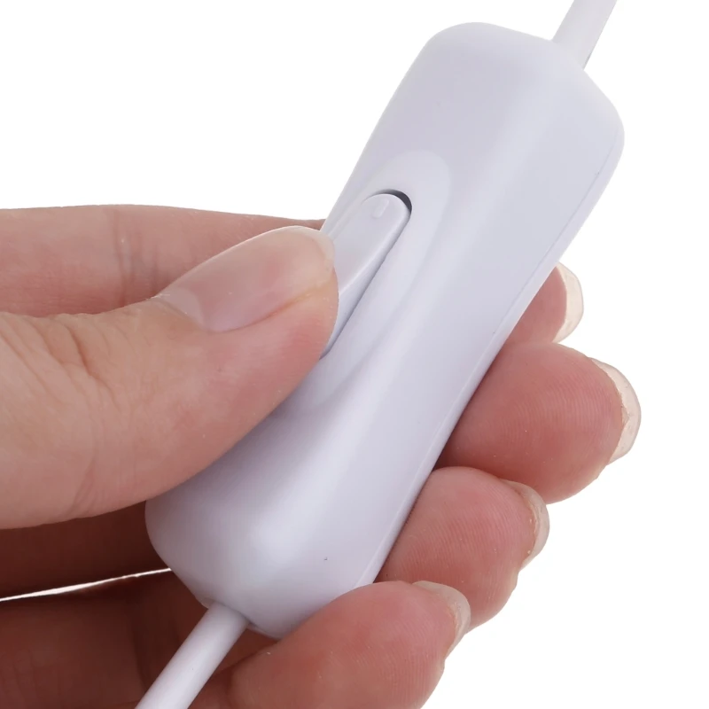 Type-C to USB Data Cable with Power Switch - Quick Charging & Data Sync, White, Multiple Lengths