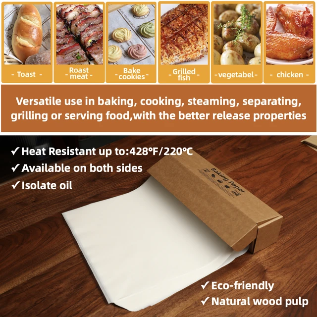 Parchment Paper Baking Paper 4"6"8"9"10"12" Precut Non-Stick Grilling Food Packaging Oven Air Fryer Steaming Bread Cake Cookie 6