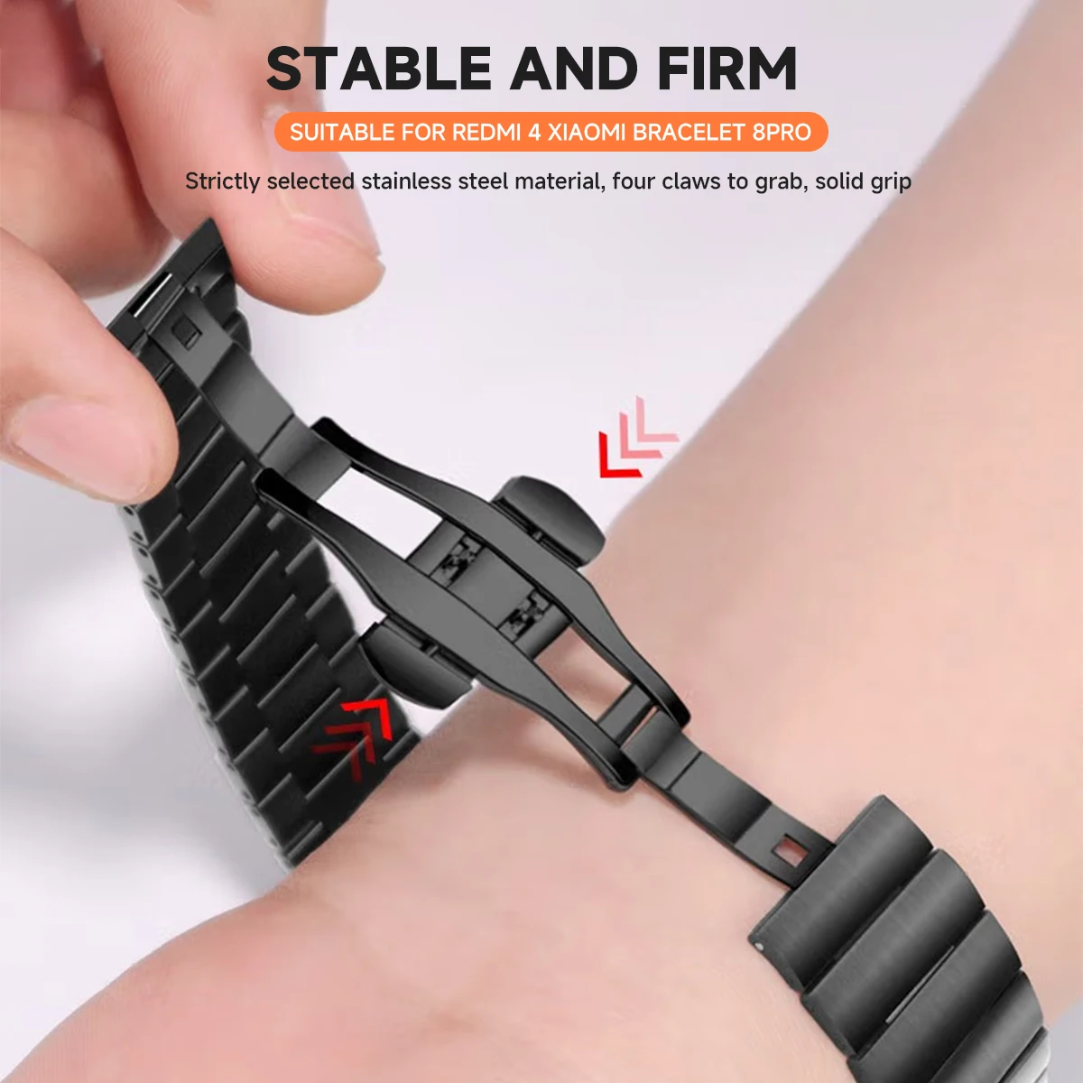 Stainless Steel Metal Bracelet Watchband - Premium Replaceable Business Strap