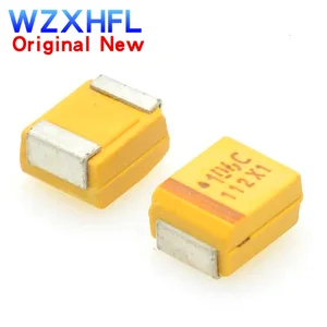 20Pcs SMD Tantalum capacitor 106C 16V 10uF B type 3528 1210 Yellow Polar Bile capacitor