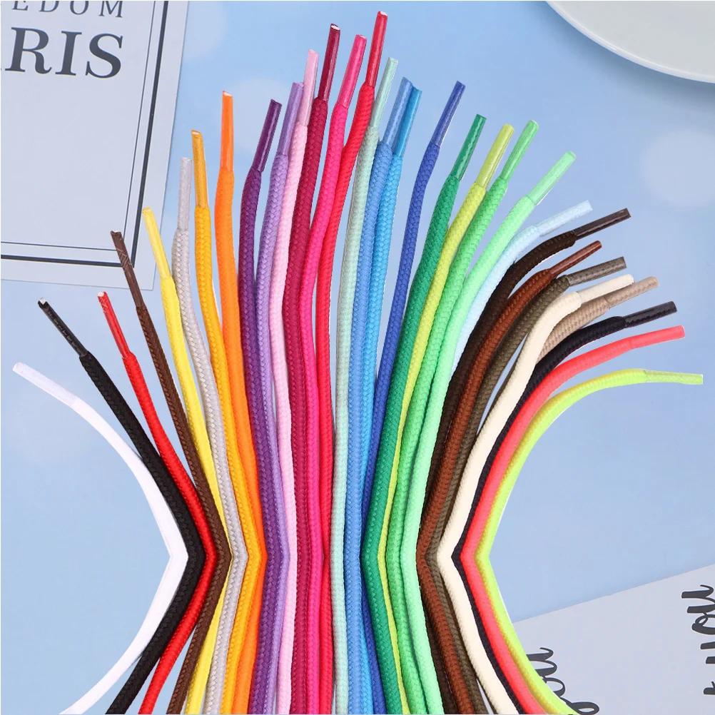 

30PCS Colored Shoelaces Round Shoelaces Strings for Sneakers Shoes Skates ( 05m )