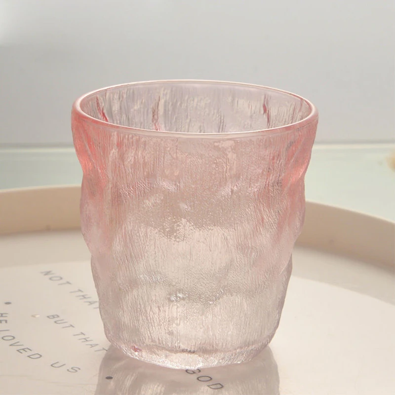 Drinkware Water Cup Drinking Bottle Thick Pink Ladies Wineglass Whisky Brandy Cup Ice Coffee Novel Crystal Female Glass