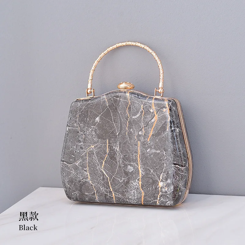 Stylish Stone Grain Woman Evening Handbags Light Green Small Wedding Hand Bag Elegant Night Party Bags Orange Purse for Womans