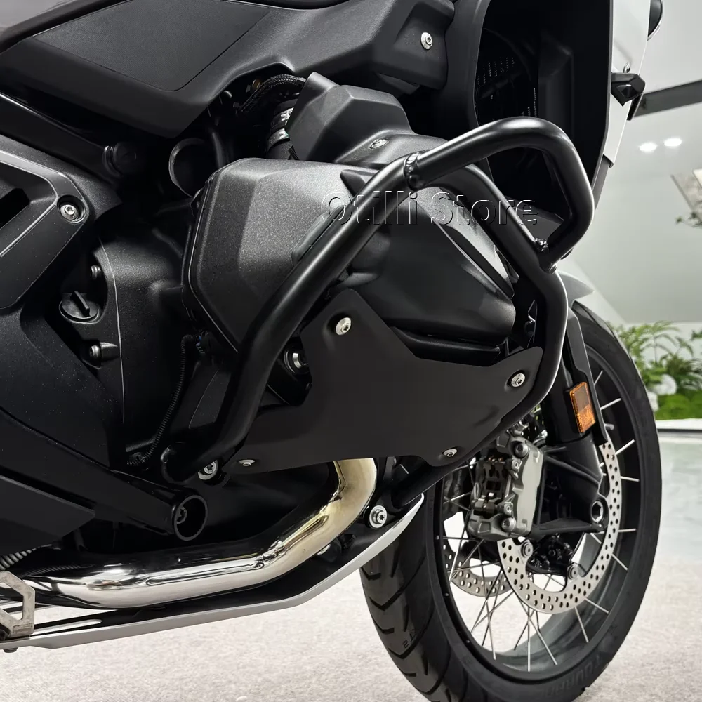 R1300GSA 2024 2025 엔진 보호 가드 오토바이 크래시 바 탱크 가드 프로텍터 블랙 (BMW R1300GS 어드벤처 R1300GS ADV 용)