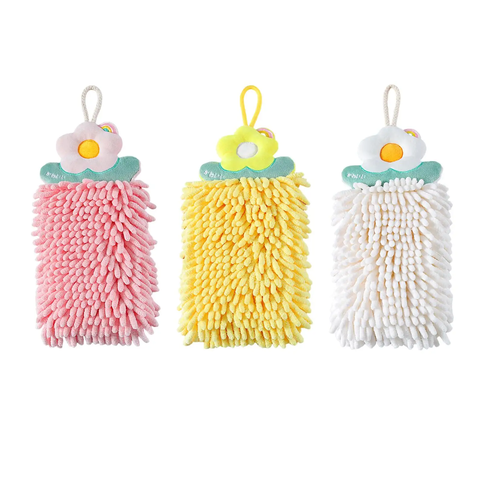 

Hanging Hand Towels Microfiber Rag Cleaning Cloth Kids Hand Towel Washcloths Fast Drying Highly Absorbent Hand Dry Towels