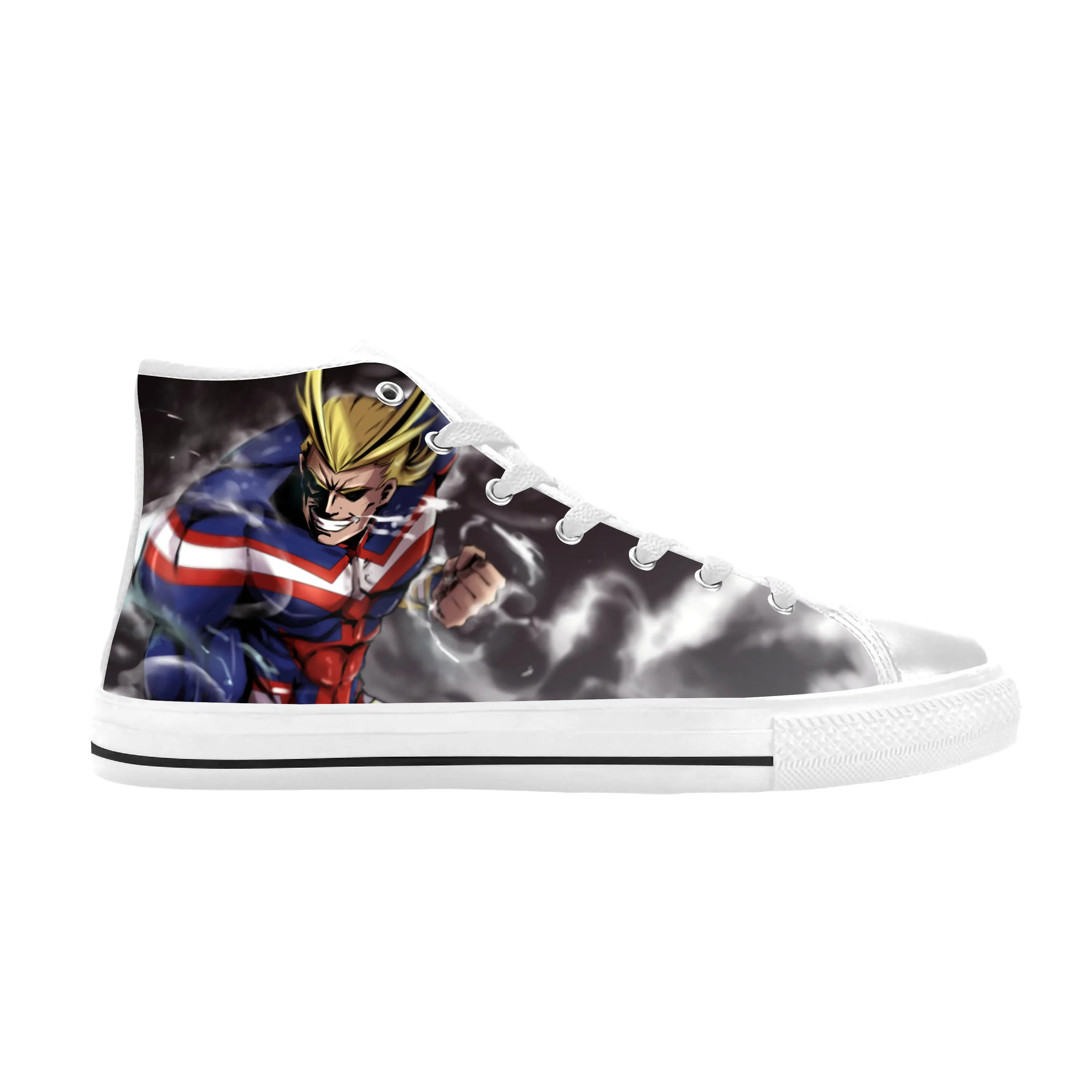 Japanese Anime Manga My Hero Academia All Might Casual Cloth Shoes High Top Comfortable Breathable 3D Print Men Women Sneakers