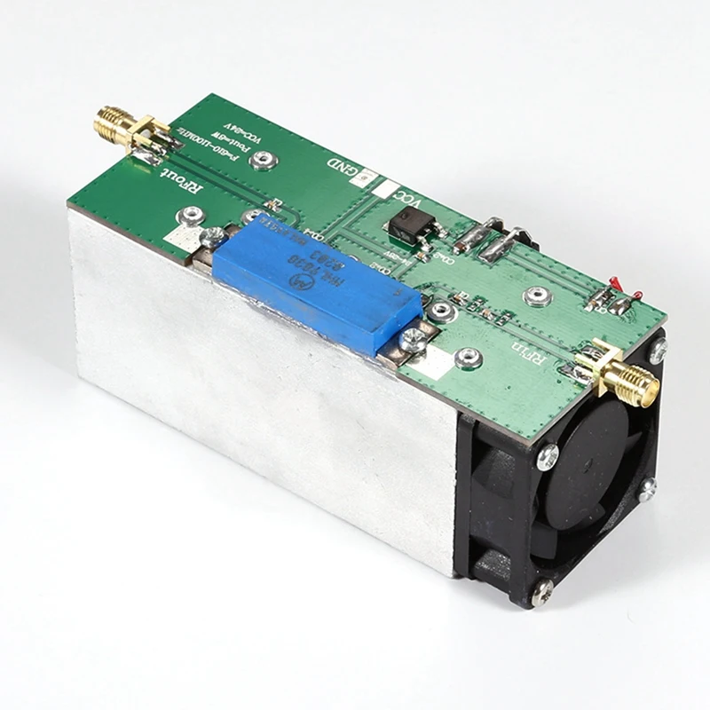 T43C-8W Microwave RF Power Amplifier Image Transmission Amplifier Module Board With Cooling Fan 600-1100Mhz Amplificatore