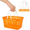 2 Pcs Portable Shopping Basket Savings Storage Baskets Toy Abs Raw Material Grocery 4