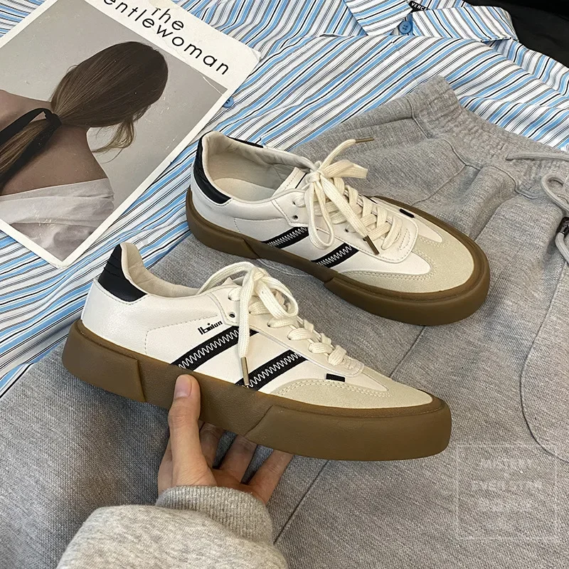 Luxury Brand 2024 New Retro Shoes for Women Sneakers Fashion Classic Low Cut Lace-up Plus Size 35-44 All-match Sneakers Women