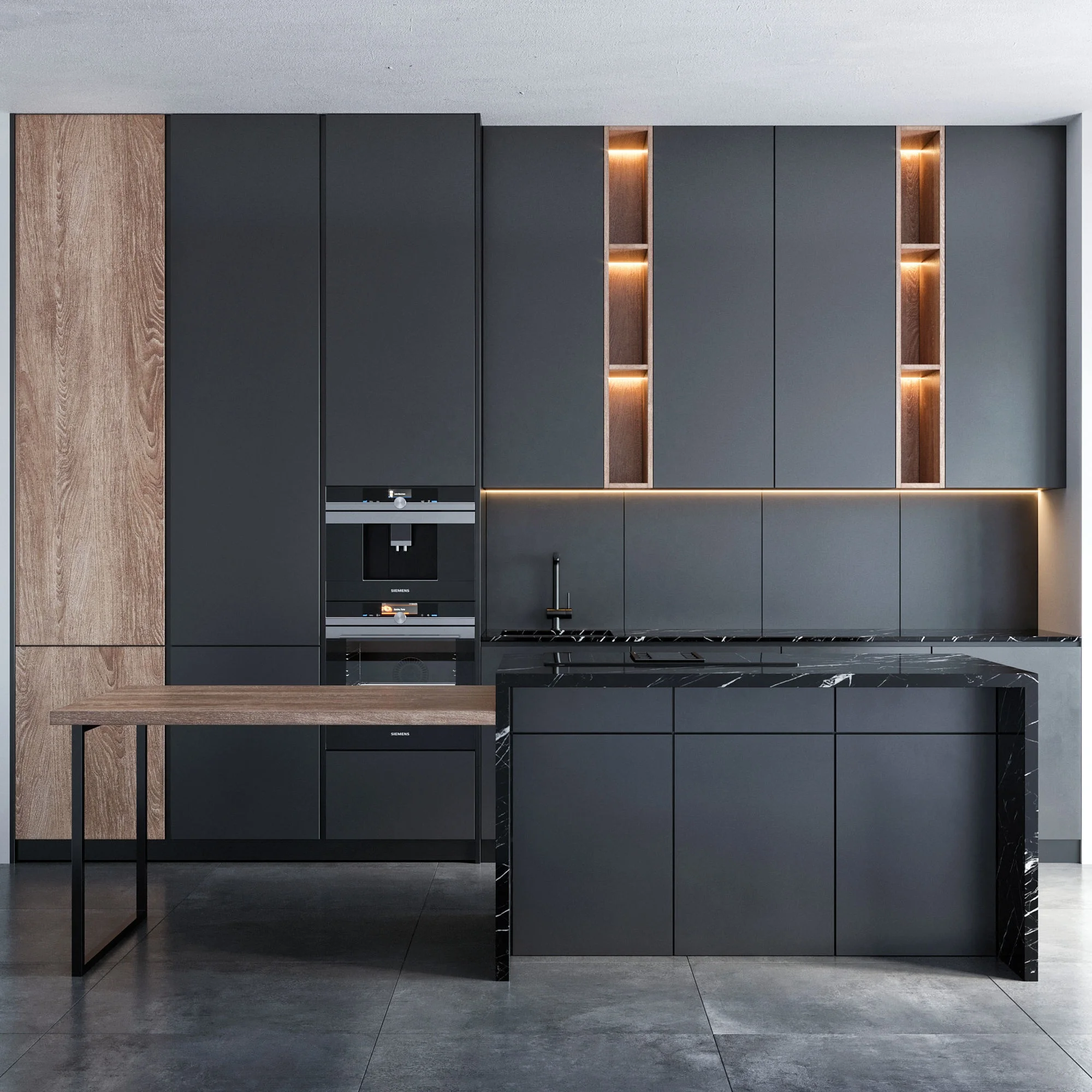 PA Home Furniture Organizer Wood Build In Wall Kitchen Cupboards Cabinet Set