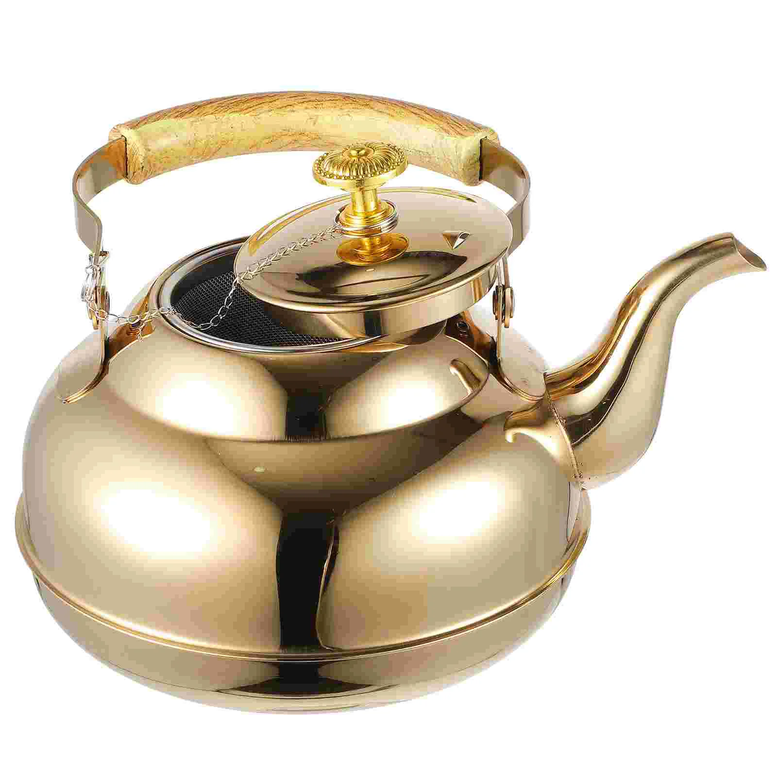 

Metal with Strainer Kitchen Water Portable Tea Kettle Stainless Steel Kitchen Gadget