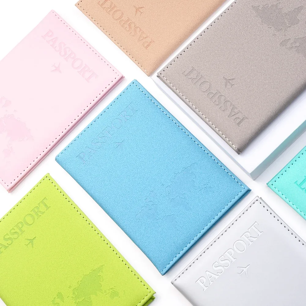 

Women Men Passport Cover PU Travel Passport Holder Protector Case Organizer Ticket Document Business Credit ID Cards Wallet