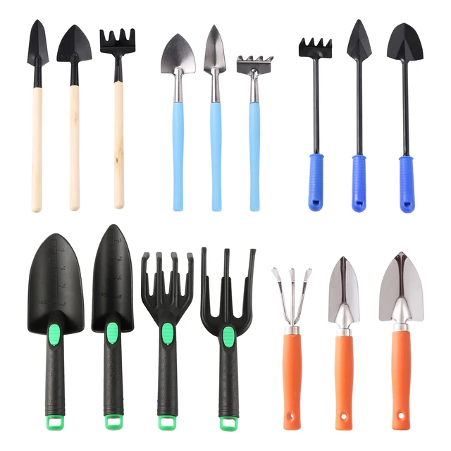 3Pcs/Set Mini Garden Tool Set For Garden Plants Flower Pot Shovel Rake Spade Tools Garden Plant Weeding and Fertilizing Tools