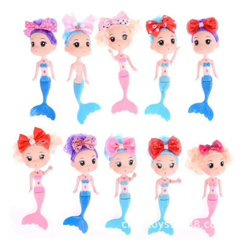 Kawaii Mini Mermaid Doll Figures, Brinquedos para Crianças, Baby