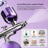 Airbrush Nail With Compressor Portable Air brush For Nails Art Paint Cake Crafts Portable Nails Spray AirBrush Compressor Kit 4