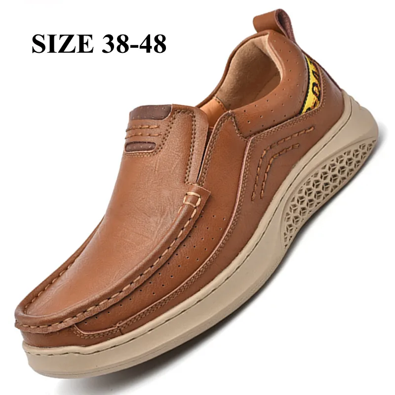 

Brand Men Shoes Genuine Leather Men Casual Shoes Fashion Sneakers Men Designer Shoes Outdoor Leather Men Loafers Shoes