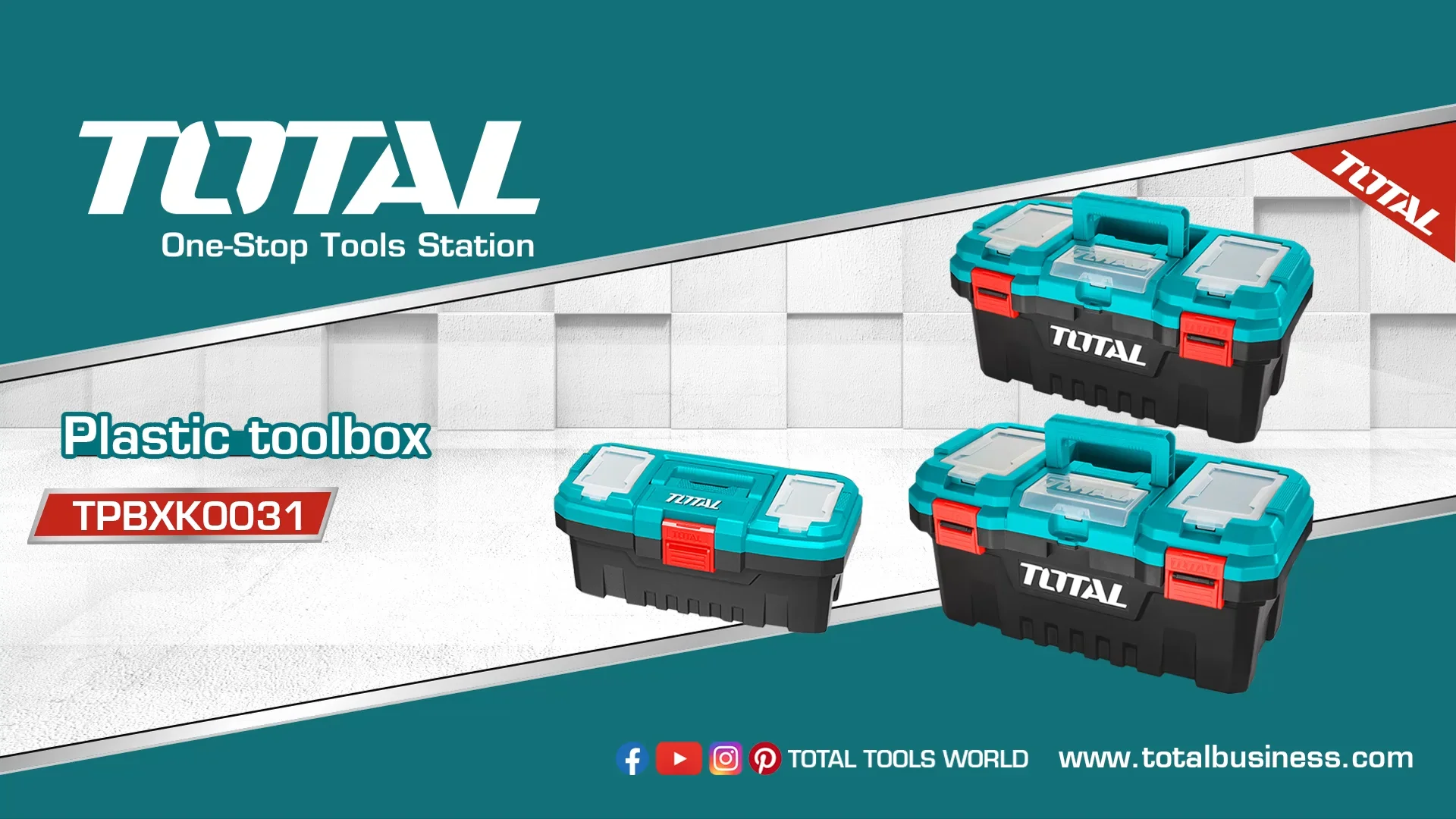 TOTAL 3 Pcs plastic tool boxes set TPBXK0031 | Daraz.com.bd