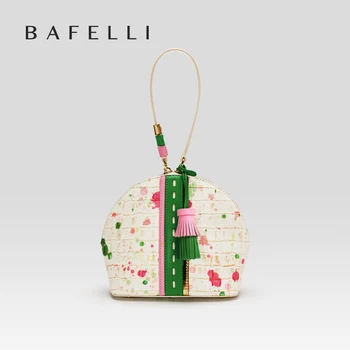 Bafelli 여성용 가죽 핸드백, 오리지널 스타일 디자이너 브랜드, 럭셔리 핸드백, 트렌드 이브닝 2023 패션 지갑, 캐주얼 컬러, 신상