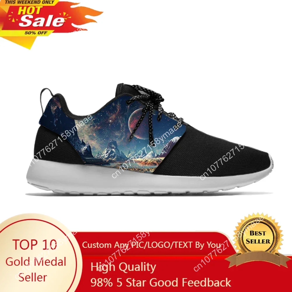 Hot Universe Planet Galaxy Space Starry Sky Funny Running Shoes Casual Men Women Latest Sneakers Mesh Classic Sports Shoes