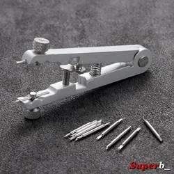 Silver Watch Spring Bar Plier Tool Kit for Strap Removal and Repair (Silver)