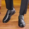 Hot Sale Men Genuine Leather Casual Shoes Soft Sole Lace-up Luxury Brand Middle-aged Old Man Dad Lightweight Loafers Shoes 5