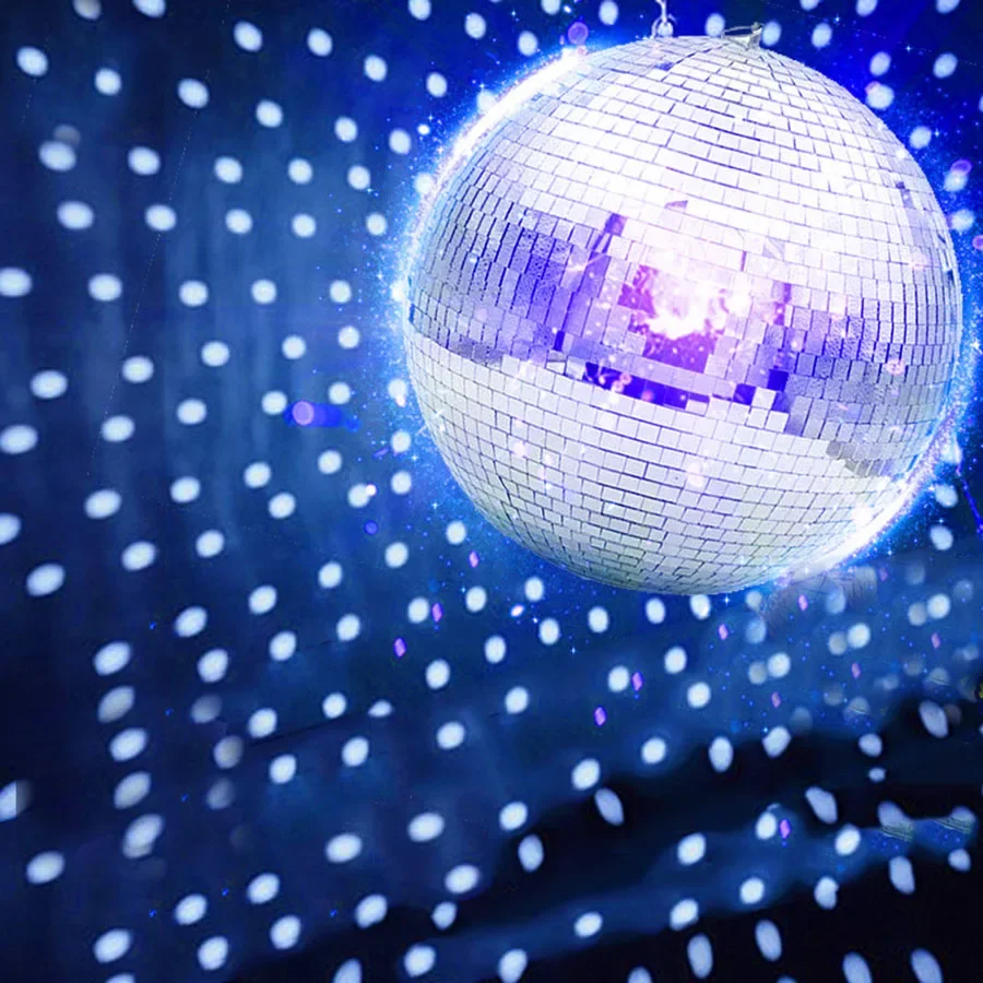 Thrisdar 10/20/30CM Mirror Glass Ball Reflective Disco DJ Silver Ball For Dance Stage Home Party Commercial Window Display Decor