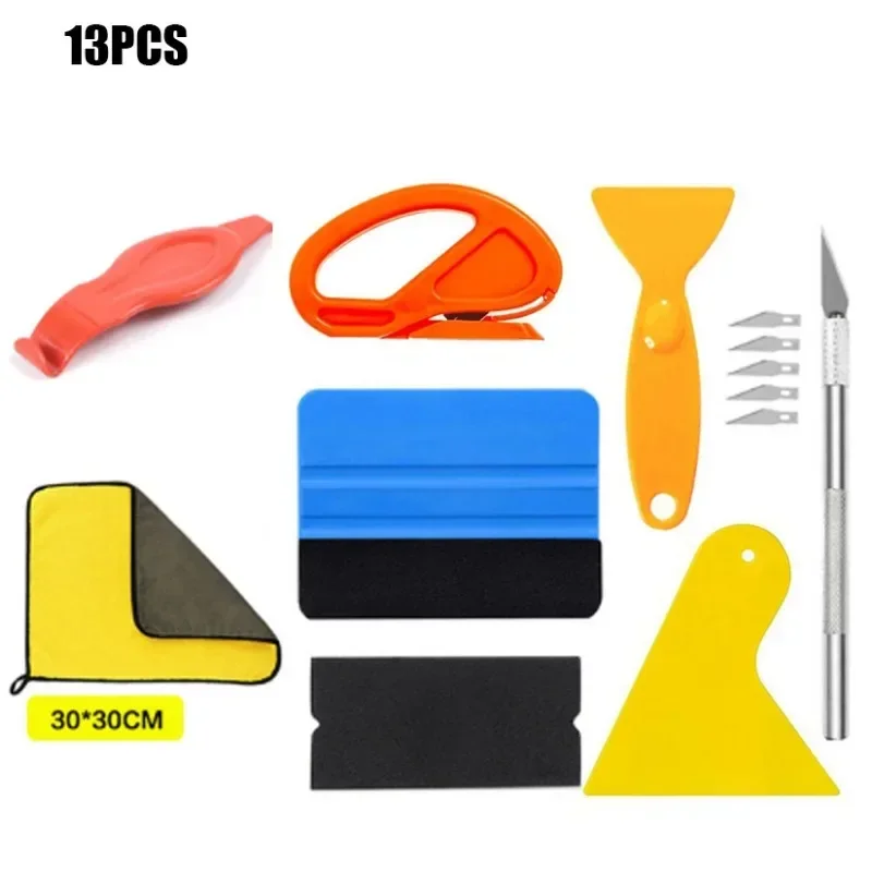 Car Film Wrap Tools Kit Squeegee Set Vinyl Scraper Cutter for Vehicle Window Tint Wrapping Vinyl Spatula Car Accessories