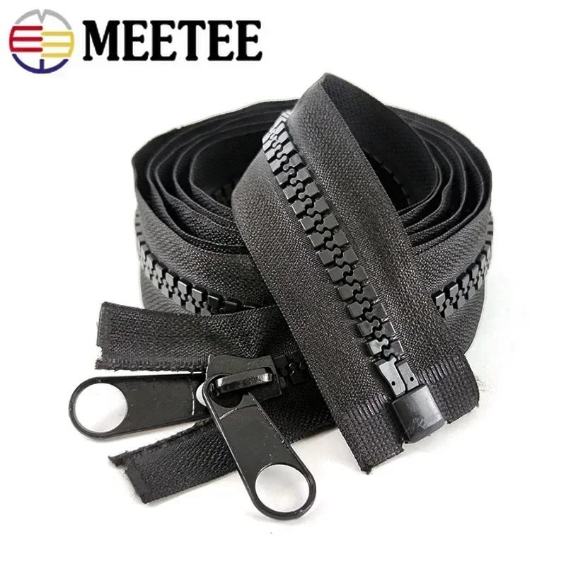 1/2/3/4/5Meter 10# Resin Zipper Open-end Double Side Slider Long