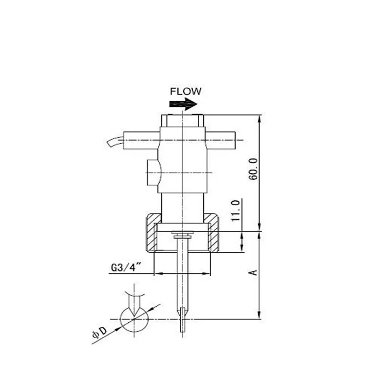 Description Picture 2 of itemNew six-point deflector sensor switch PP plastic water flow detection sensor