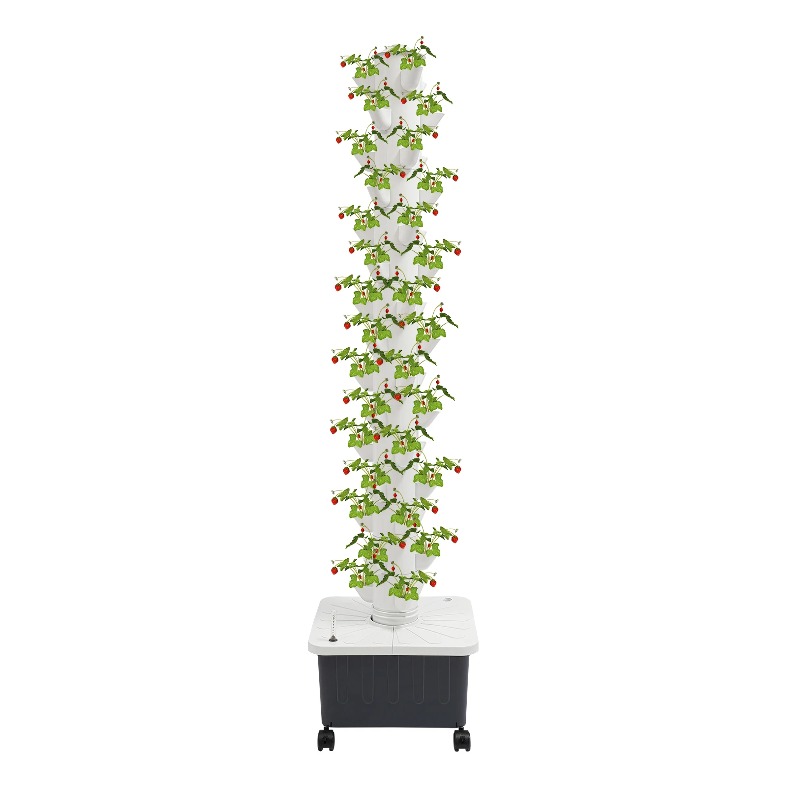 Hydroponic Growing System 45 Holes Vertical Hydroponics Tower Garden 15 Layers 3 Holes Per Layer Indoor Herb Vegetable Grow Kit