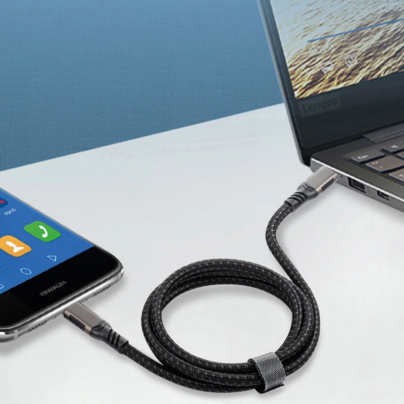 USB 3.2 C타입 to C타입 케이블, 20Gbps 편조 코드, 4K UHD PD100W 고속 충전 데이터 와이어, 맥북 프로, 아이패드 프로, 갤럭시 S20 용