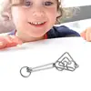 8pcs/Set Metal Montessori Puzzle Toys Wire Iq Mind Brain Teaser Puzzles Children Adult Interactive Game Reliever Educational Toy 5