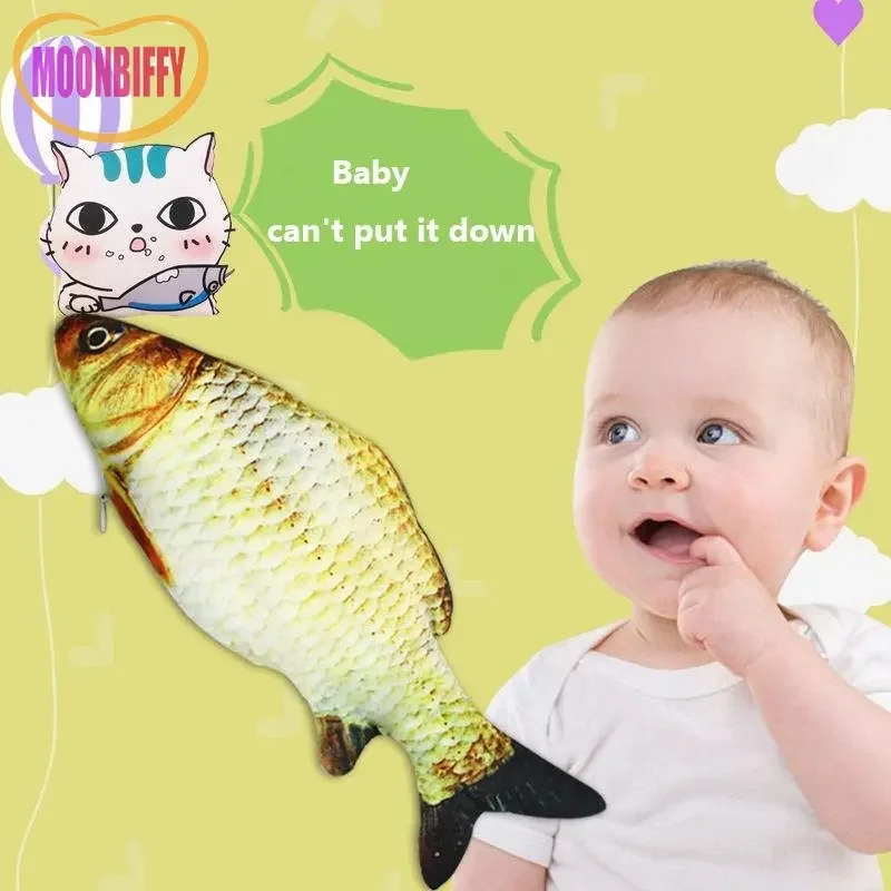 Children's Baby Electric Fish Toy Simulation Plush Sleeping Baby Puzzle Early Education plush toys