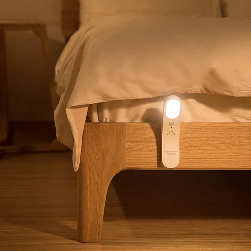 

Induction Modern LED Wall Lamp Light for Bedside Bedroom Living Room Study USB Rechargeable Human Body Motion Sensor Night Light