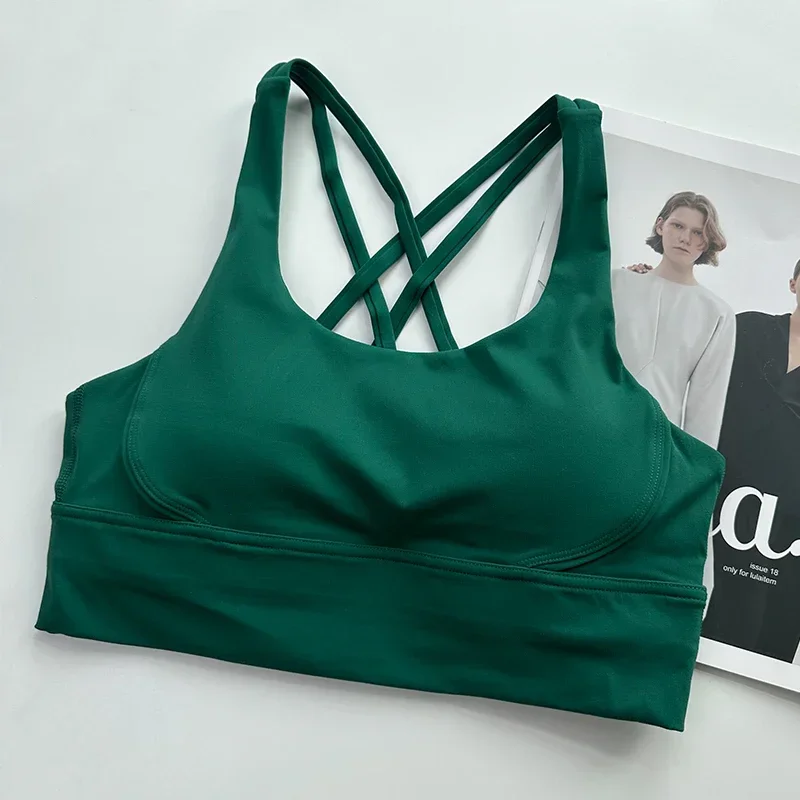 2025 2 قطعة ملابس اليوغا عبر الظهر الرياضة الصدرية...