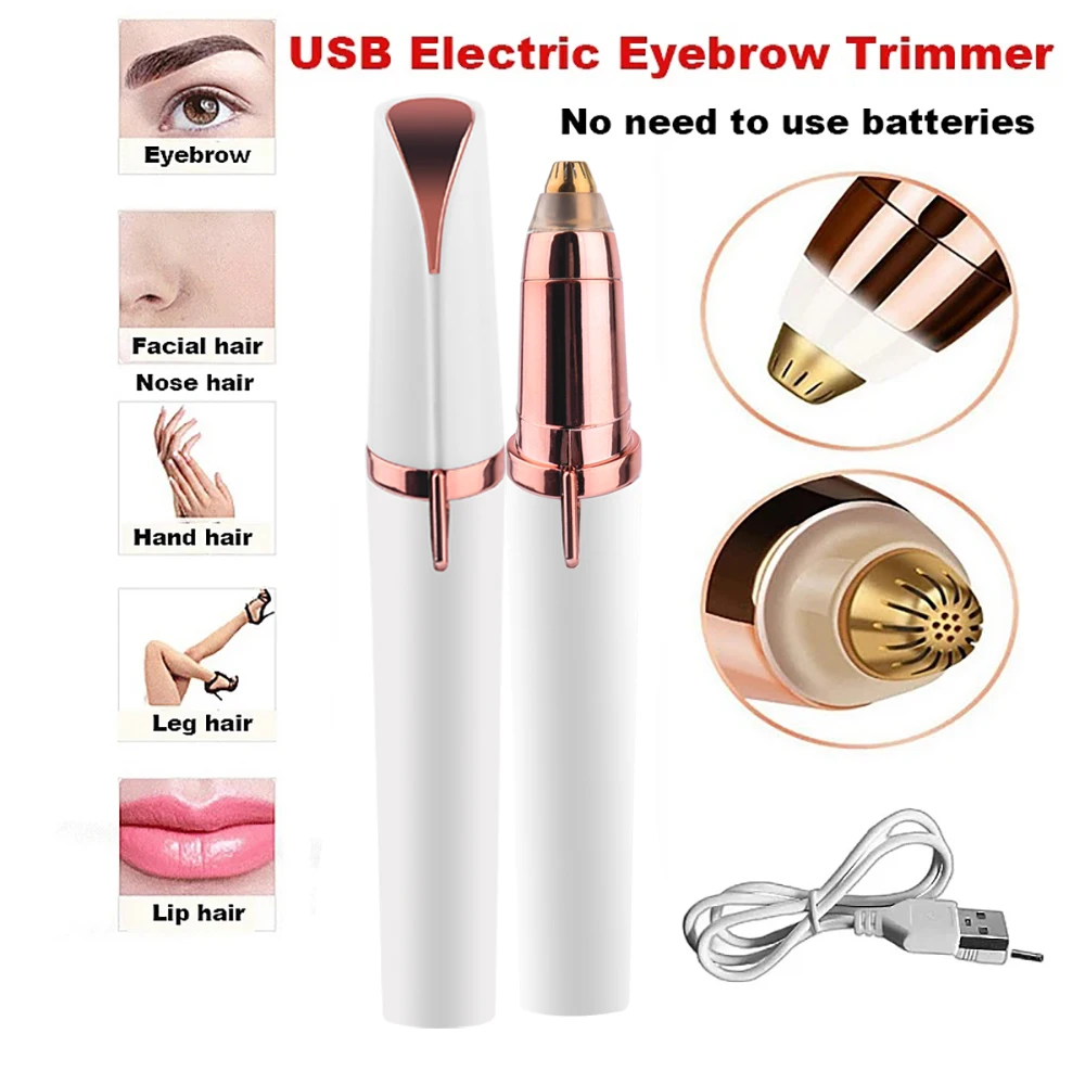 Mini-Portable-Electric-Eyebrow-Trimmer-Electric-Face-Eyebrow-Hair ...