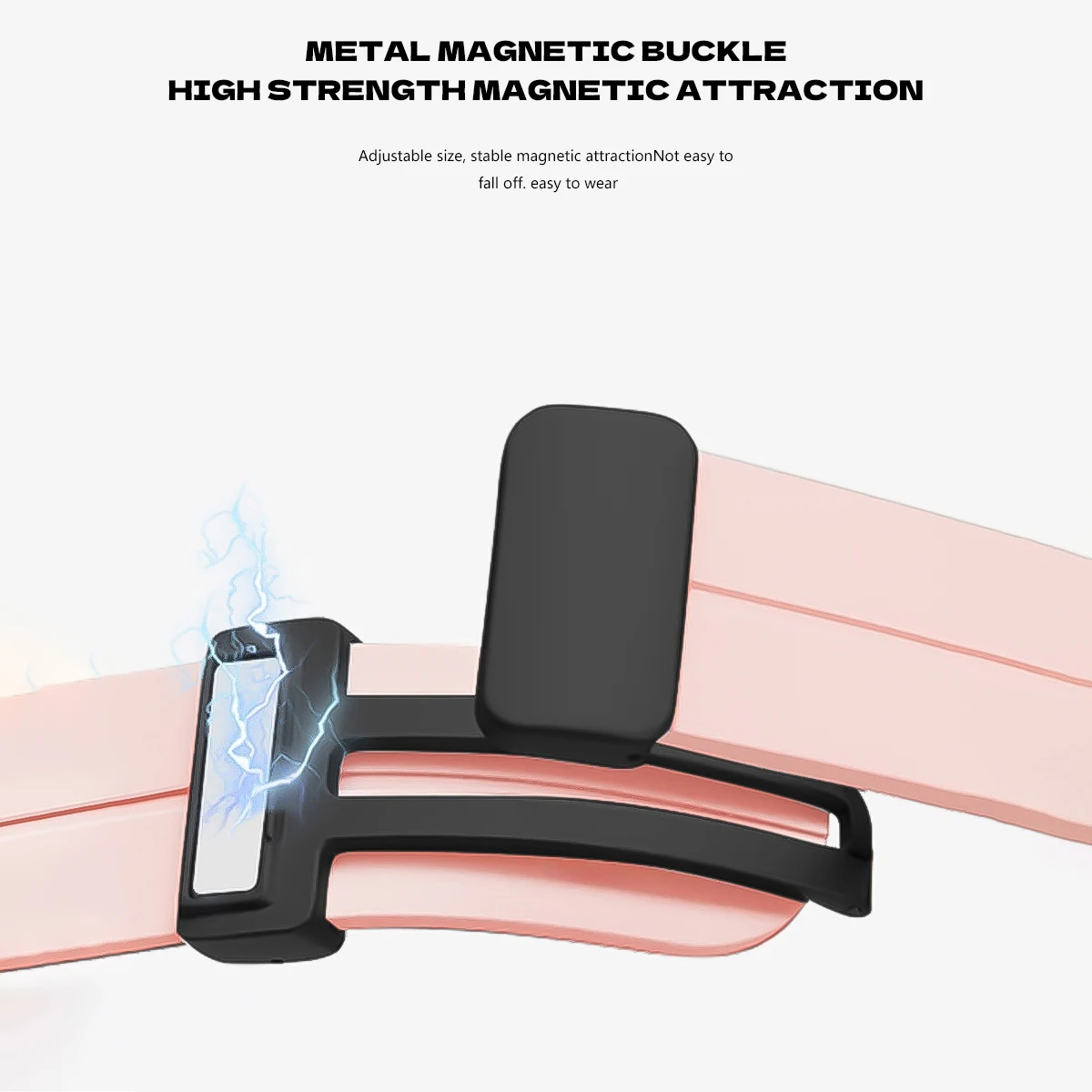 Magnetic Silicone Strap, Quick Fit No Gaps Sports Band, 22mm/26mm
