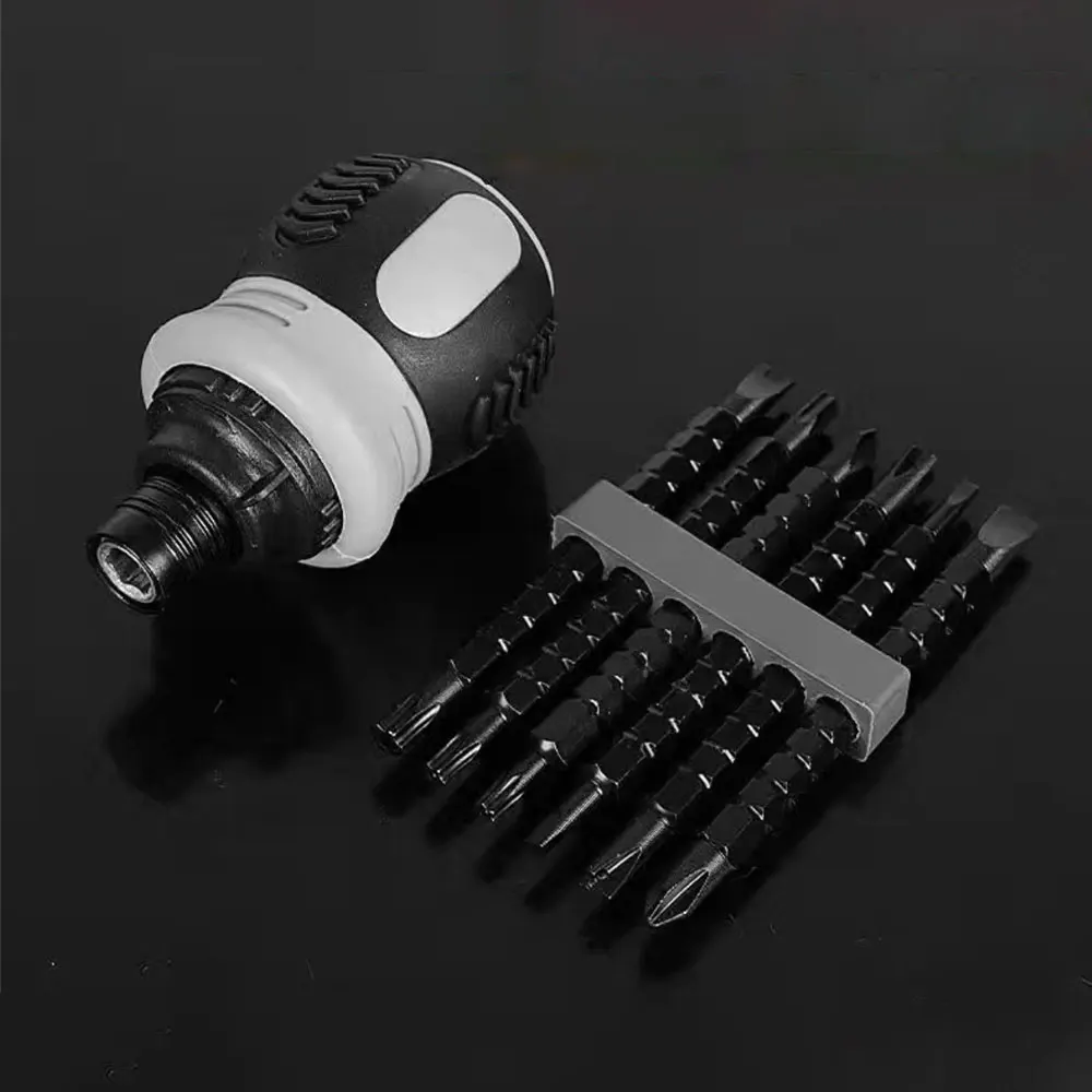 Compact Ratchet Screwdriver Set with Telescopic Detachable Steel Heads - Ideal for Repairs and Hand Tools