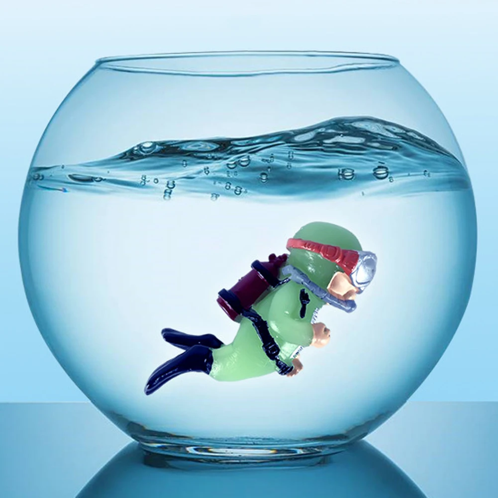 1pc Luminous Aquarium Accessories Green Fat Man Fluorescent Floating Doll Interesting Decor Fish Tank Landscaping Decoration Toy fish tank ornaments fish tank decorations aquarium ornaments mini landscape ornaments