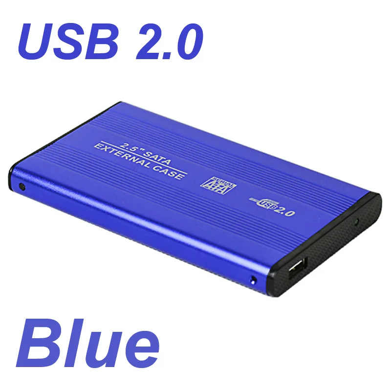 Alumínio Caddy Usb 2.0 2.5 Sata Hard Drive Disk Enclosure Caixa Externa Luz Led para Computador Portátil e pc Hdd - Imagem 4