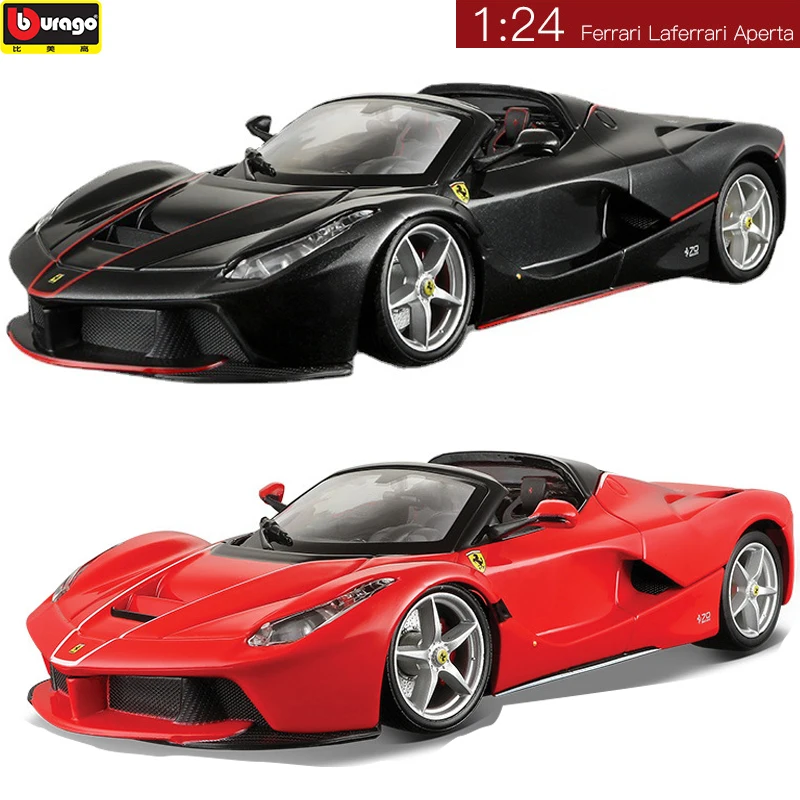 Bburago 1:24 Ferrari Laferrari Sports Car Metal Diecast Alloy Model Simulation Toy Ornaments Child Collect Gift bburago 1 43 f1 2019 ferrari sf90 with frame signed edition formula one racing alloy simulation car model collect gifts toy