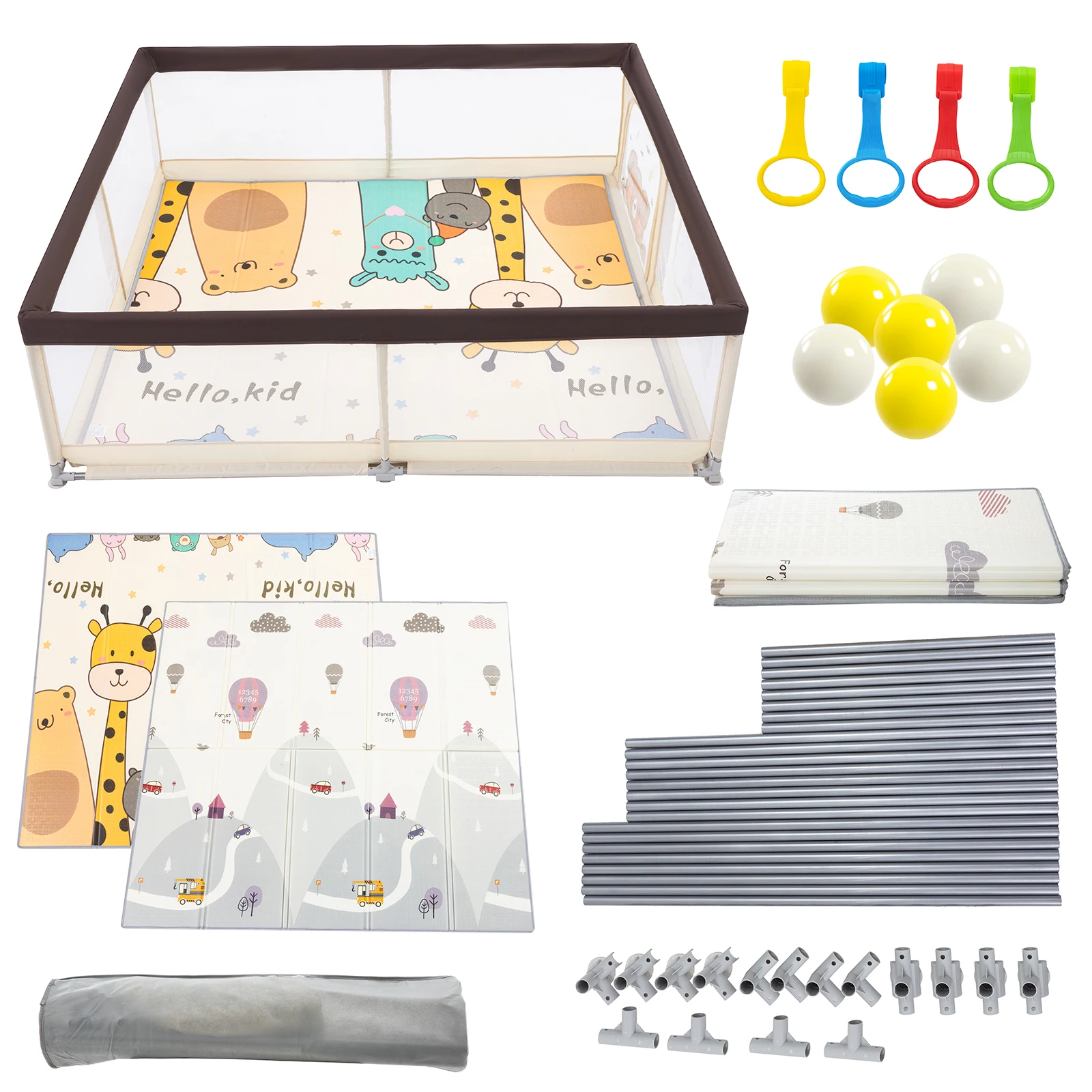 Large Baby Playpen with Mat 1