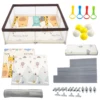 71" x79" Play pen for Baby Toddlers, Playpen with Mat,Unisex Play Yard, Play Pen Indoor&Outdoor,Big Baby Fence with Gate 1