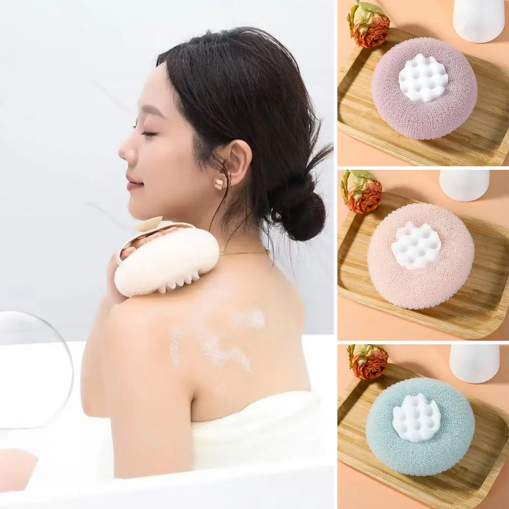 

Exfoliating Sponge Gentle Exfoliation Shower Sponge with Suction Cup Handle Super Soft Massage Bath Ball Mud Sponge for A