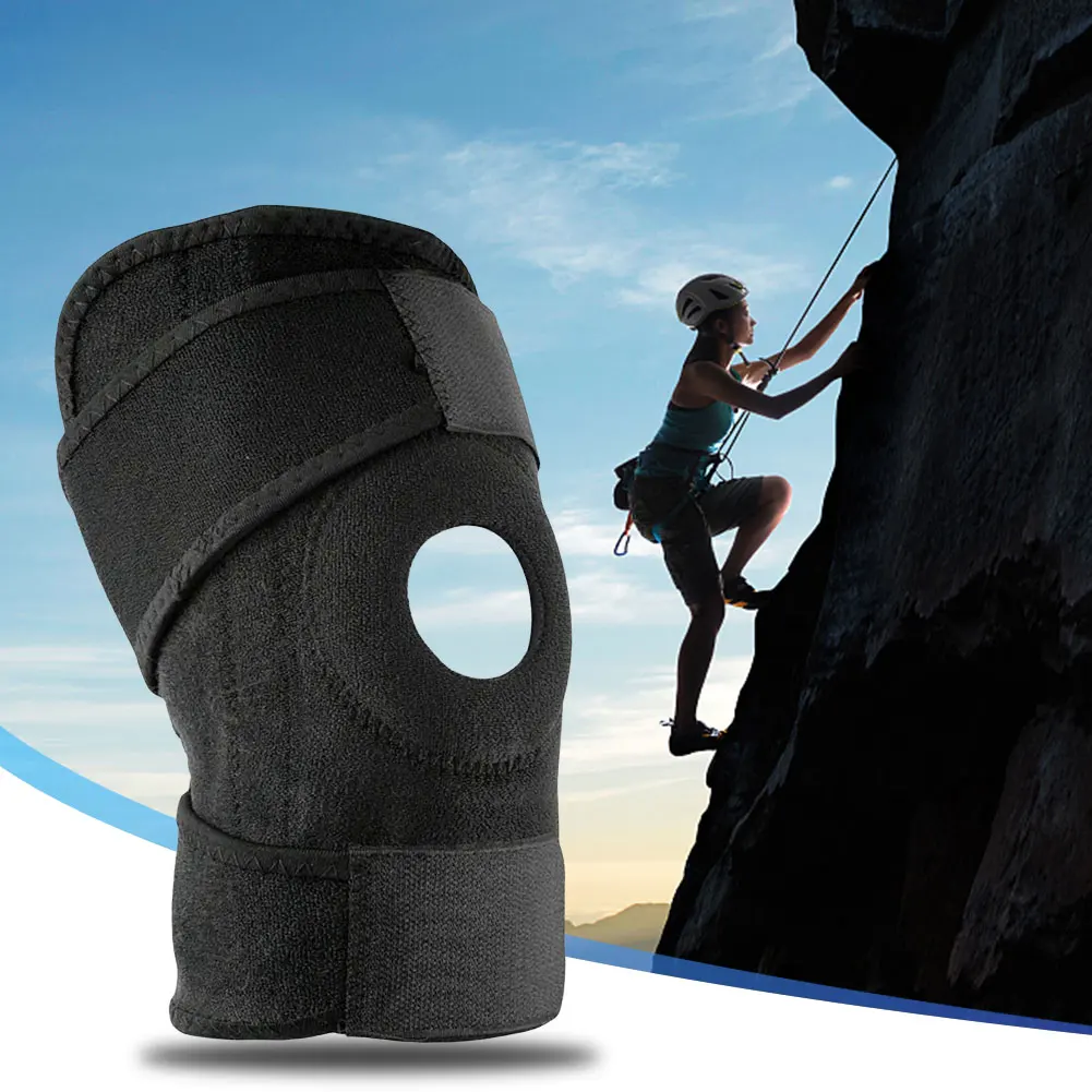Knee Brace Knee Pain Relief Support Brace with Side Stabilizer Breathable Adjustable Buckle Arthritis Knee Sleeve For Men Women