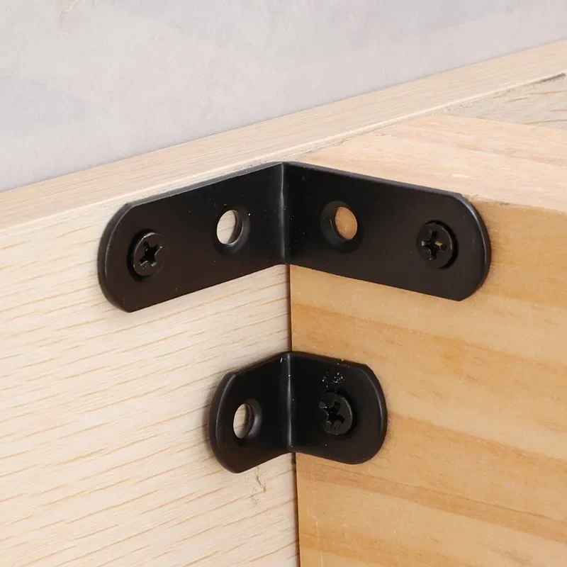 Stainless Stee L Bracket Corner Braces Joint Right Angle Bracket Fastener L-shaped Joints Support with Screw 10/20pcs stainless steel angle bracket angle bracket angle connector
