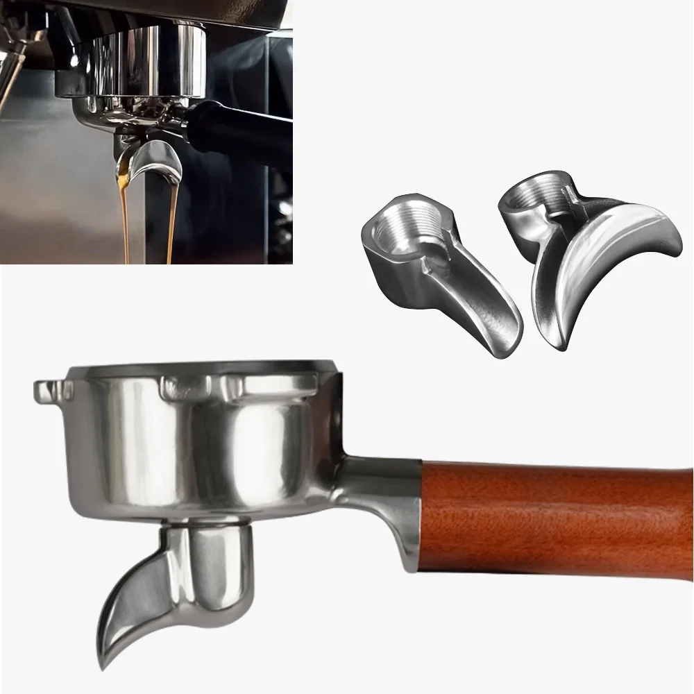 Coffee Machine Handle Diverter Spout Semi-automatic Stainless Steel Leak Spout Diverter Coffee Accessories