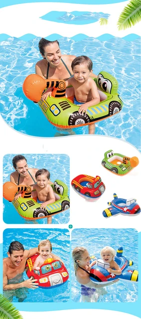 Inflatable Float Seat Baby Swimming Circle Car Shape Toddler Swimming Ring Kid Child Swim Ring Accessories Water Fun Pool Toys I 6