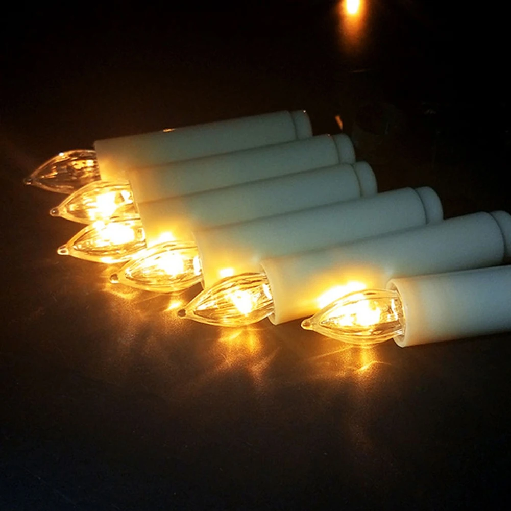 10 Piece LED Flameless Candles with Remote Control